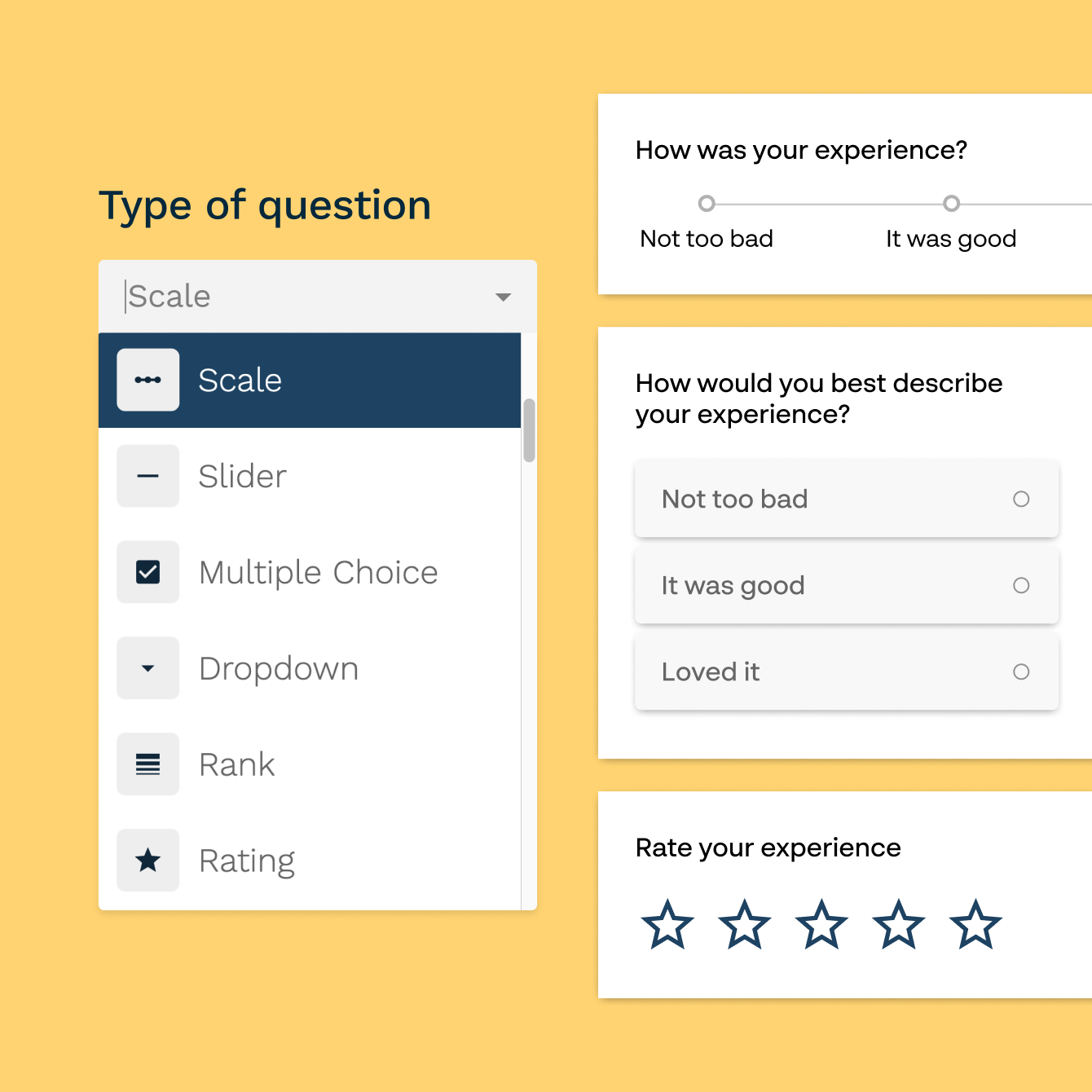 Form question types with Paperform